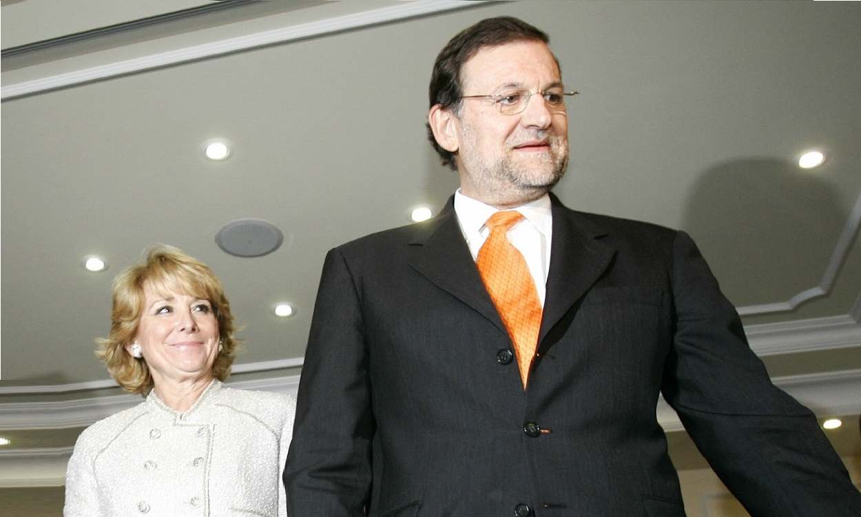 Esperanza Aguirre apunta a Mariano Rajoy como raíz del pinchazo del PP de Alberto Núñez Feijóo. EP