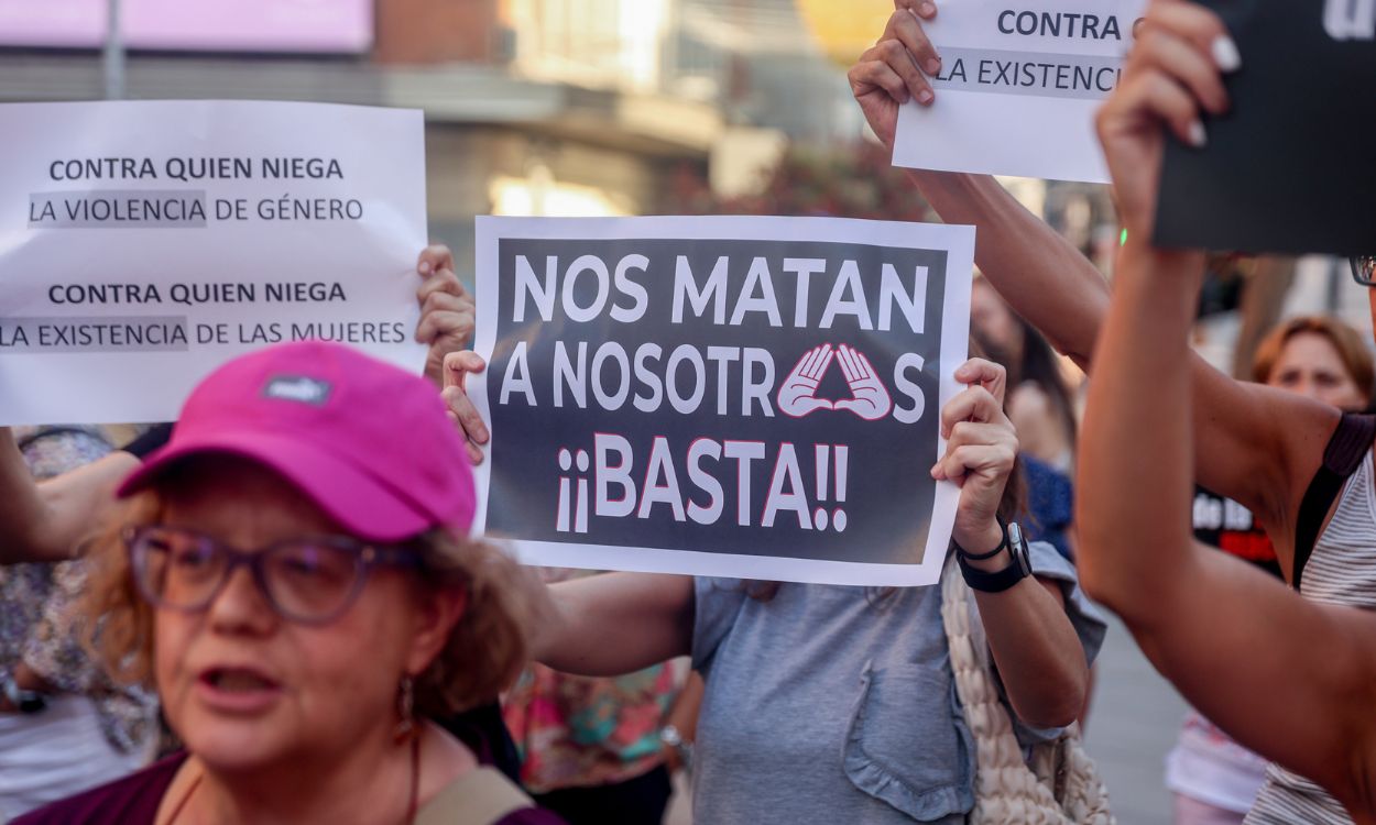 Concentración en el centro de Madrid contra la violencia de género. EP.