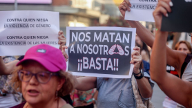 Concentración en el centro de Madrid contra la violencia de género. EP.