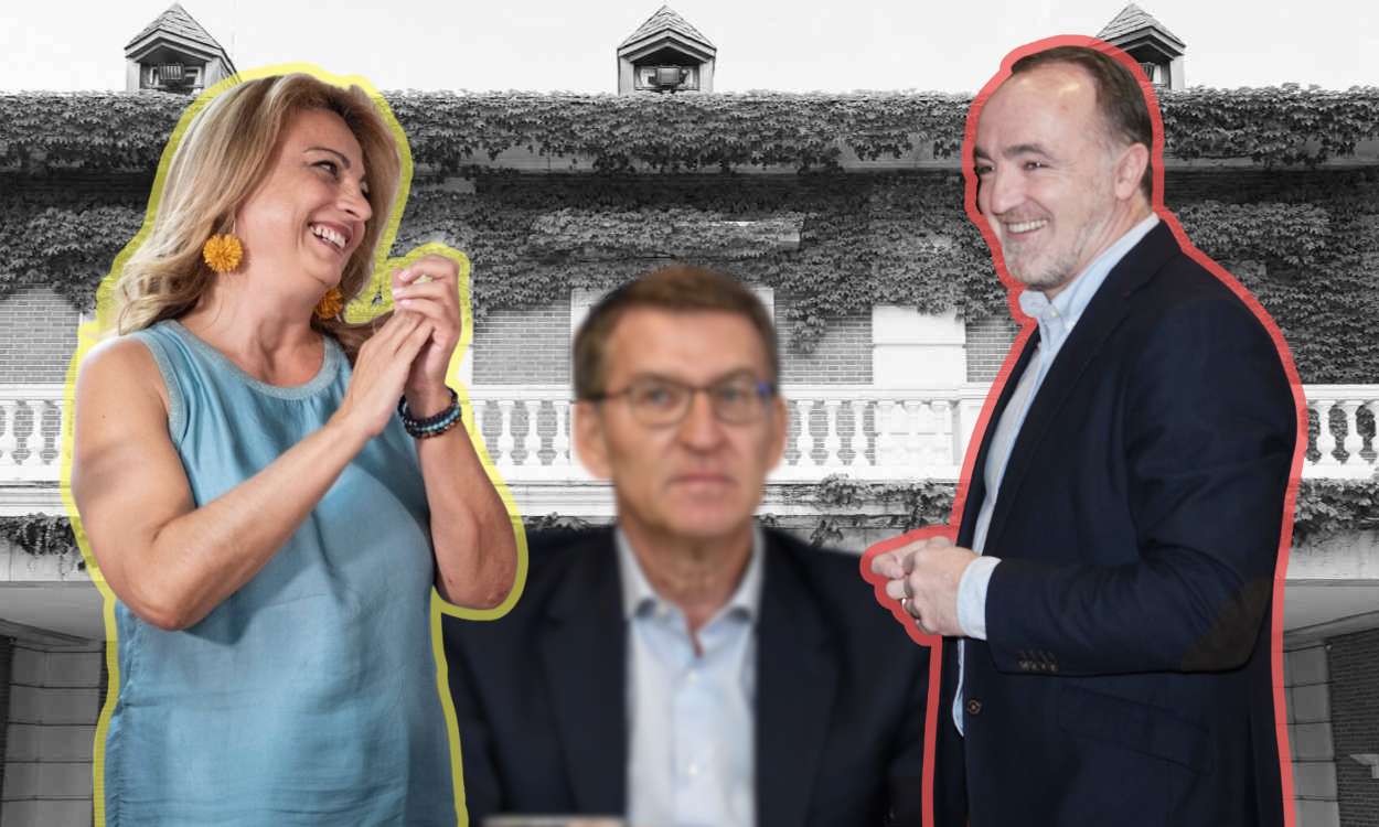 Cristina Valido (Coalición Canaria) y Javier Esparza (UPN) difuminan las expectativas de Feijóo. Elaboración propia