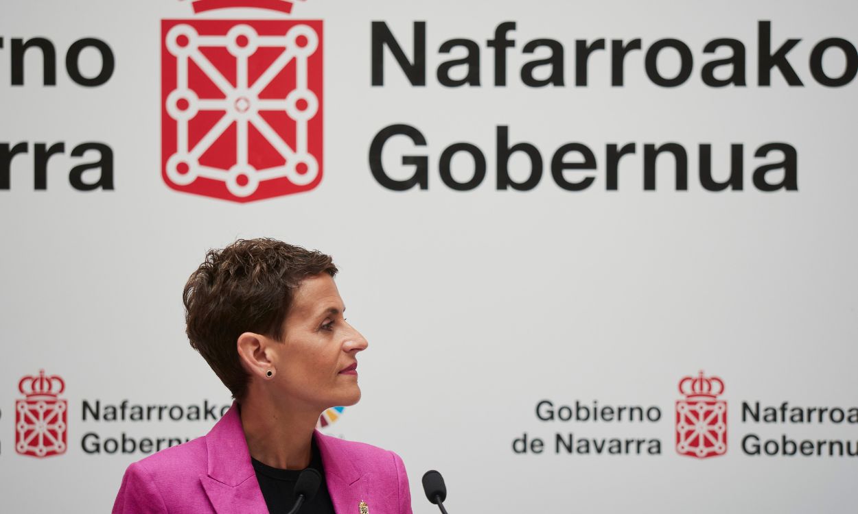 La presidenta en funciones de Navarra, la socialista María Chivite. EP.