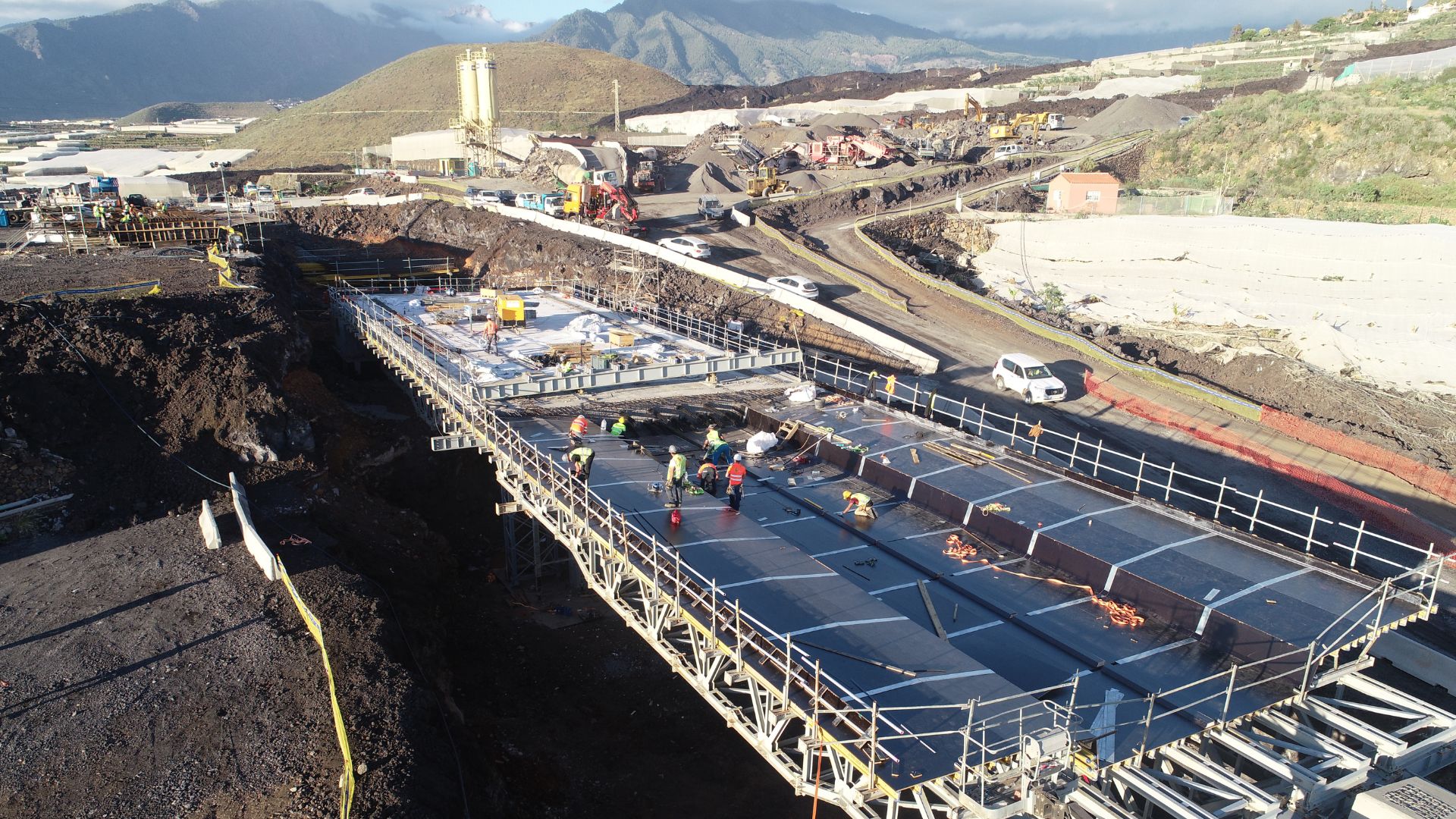 Así es el viaducto de la nueva carretera de La Palma