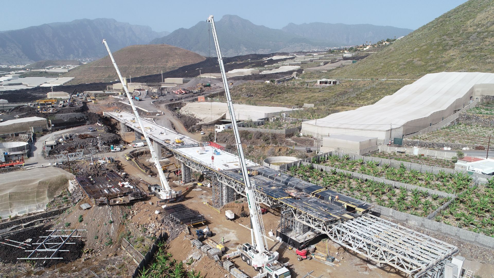 Así es el viaducto de la nueva carretera de La Palma