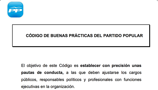 Así ignora el PP su Código Ético