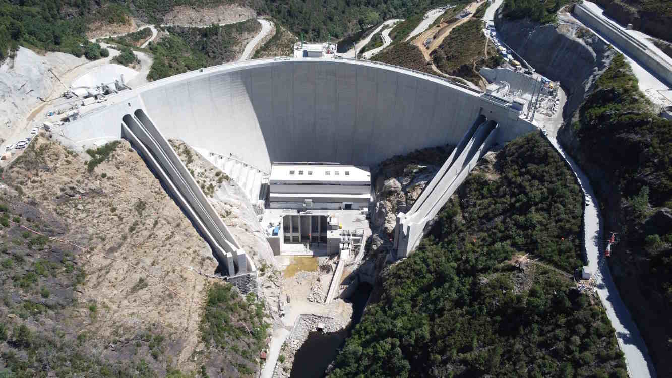 Imagen aérea del embalse del Alto Tamega