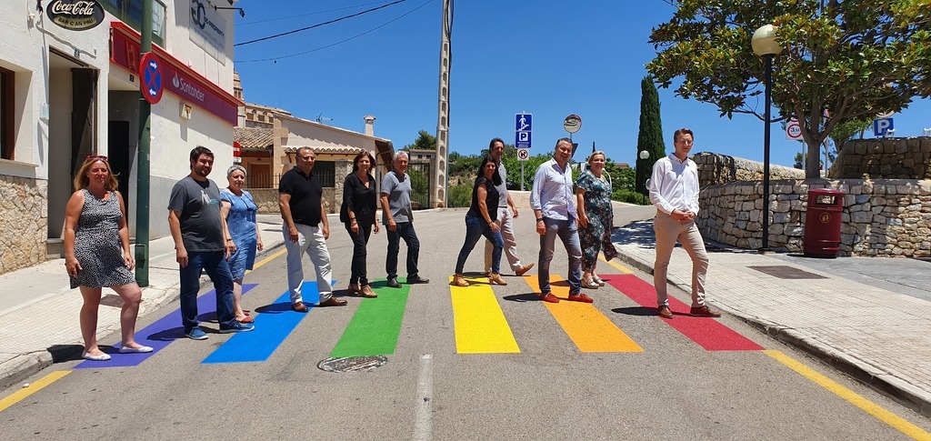 El paso de cebra con los colores