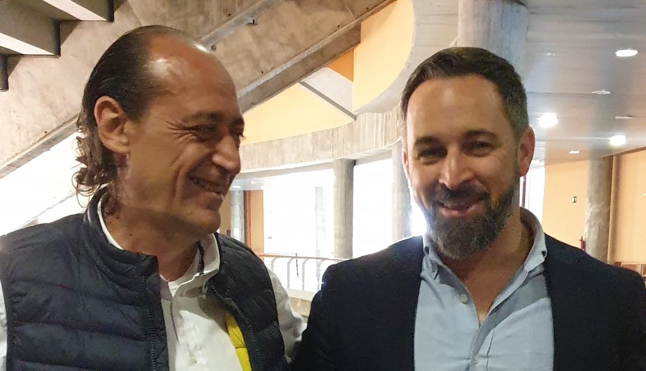 Vicente Montañez y Santiago Abascal. Archivo : EP