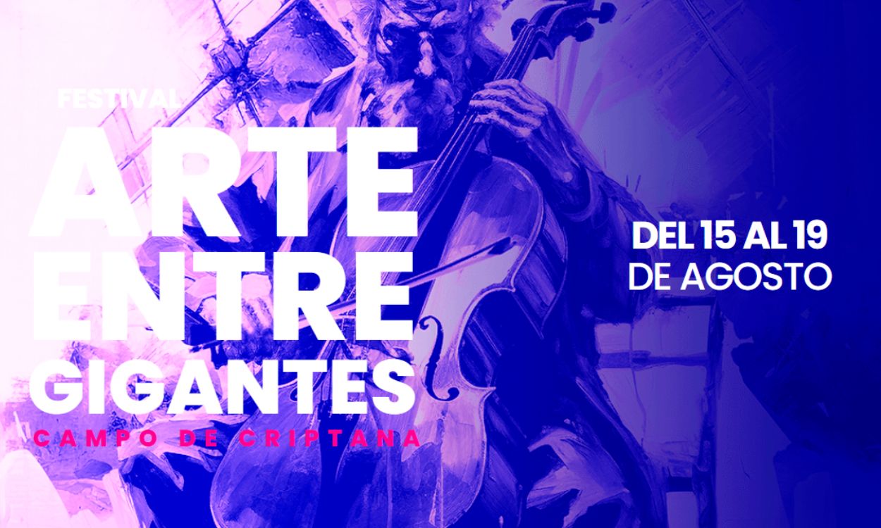 Cartel oficial del Festival Arte entre Gigantes 2023, en Campo de Criptana (Ciudad Real).