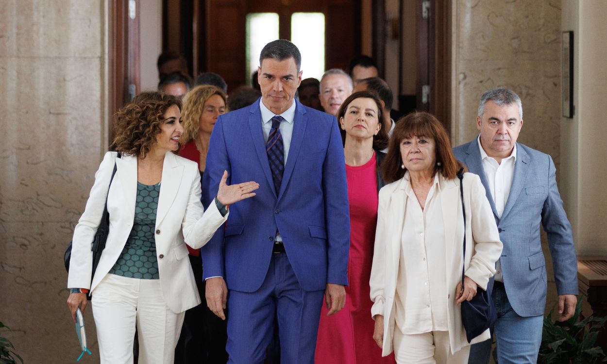 Pedro Sánchez se reúne con los diputados y senadores del PSOE. EP
