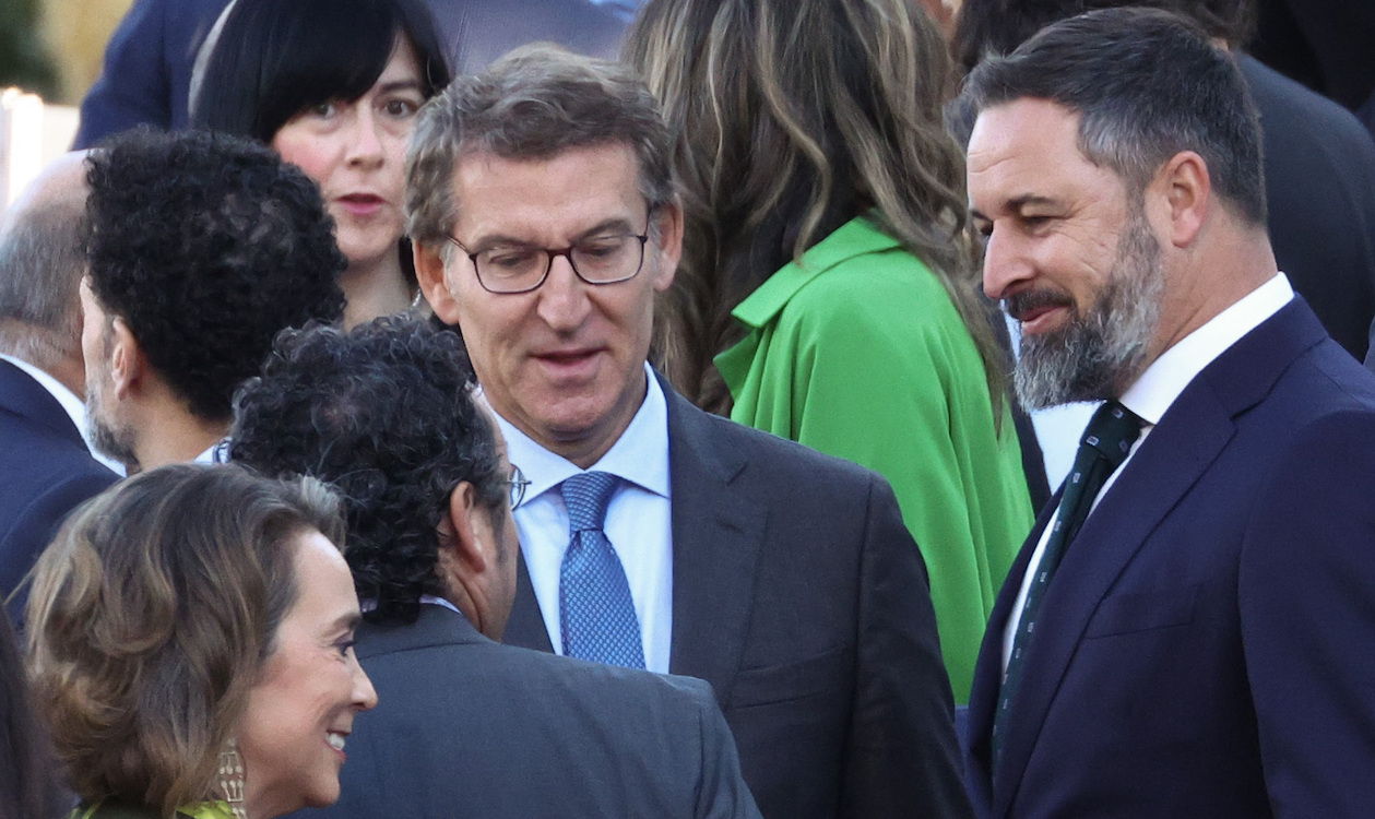 Alberto Núñez Feijóo y Santiago Abascal, en una foto de archivo. EP