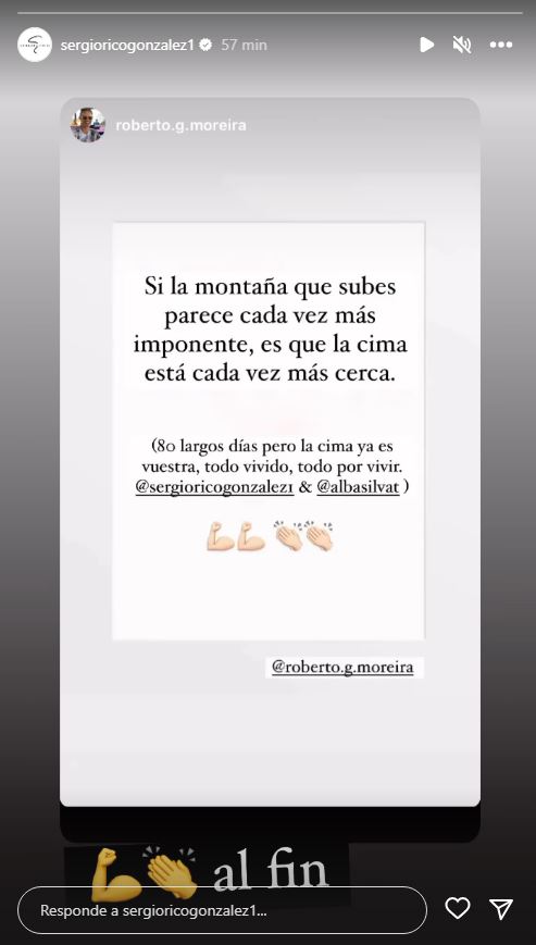 Storie de Sergio Rico en su Instagram