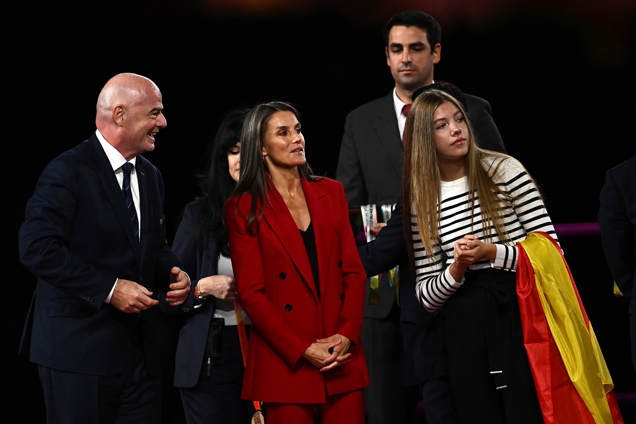 La reina Letizia y la infanta Sofía, en la entrega de premios del Mundial. EP.