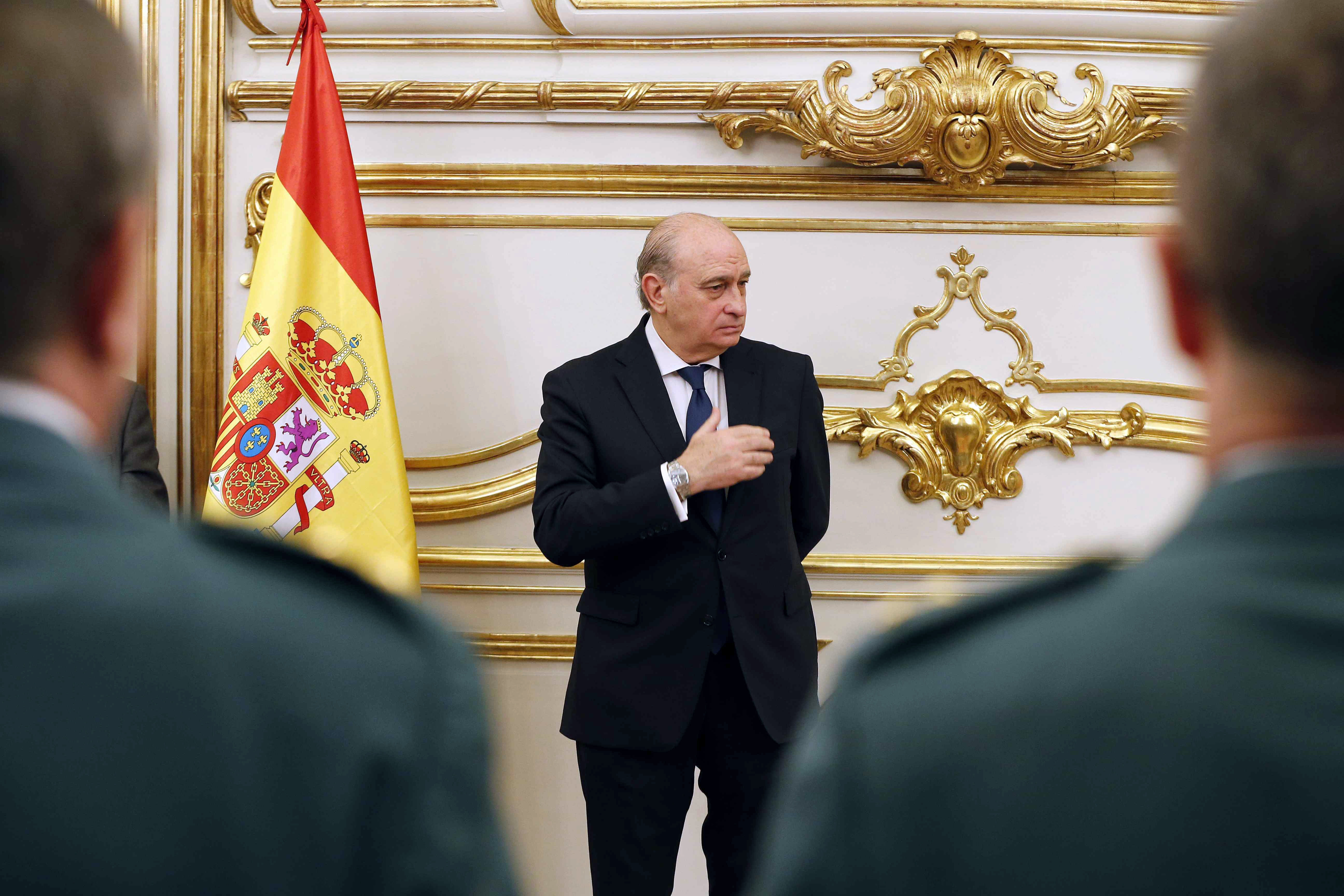 El ministro del Interior, Jorge Fernández Díaz, durante un acto de imposición de condecoraciones.