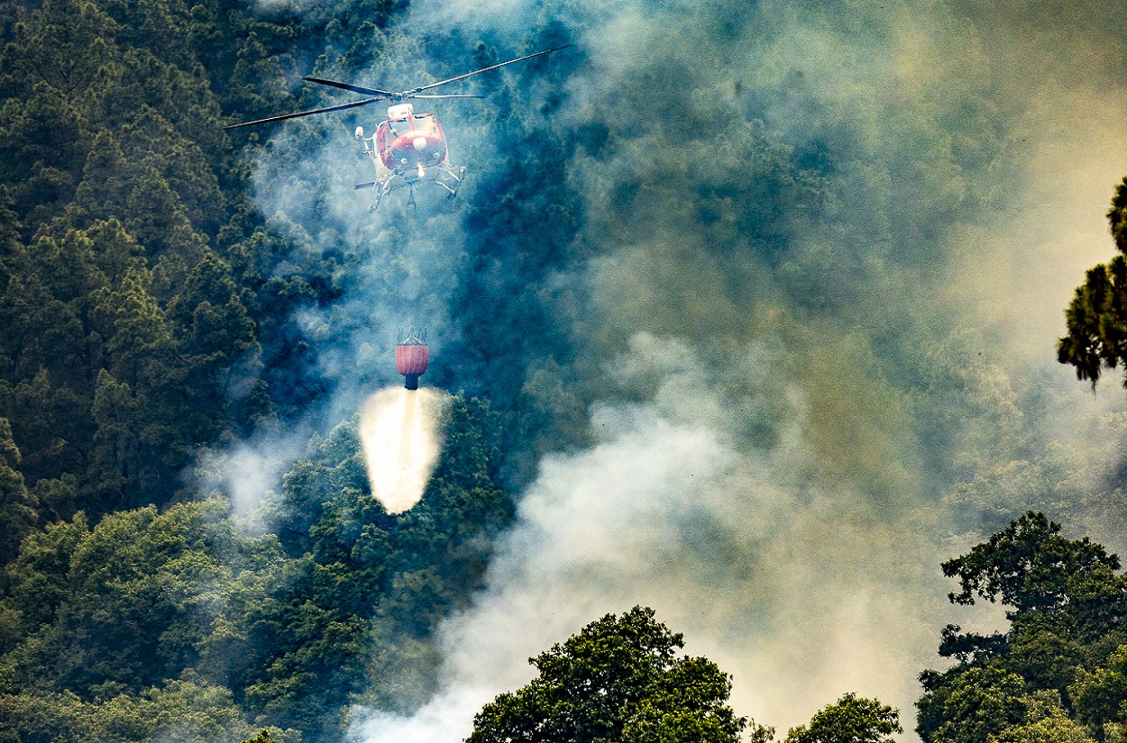 Imagen del incendio de Tenerife. EP