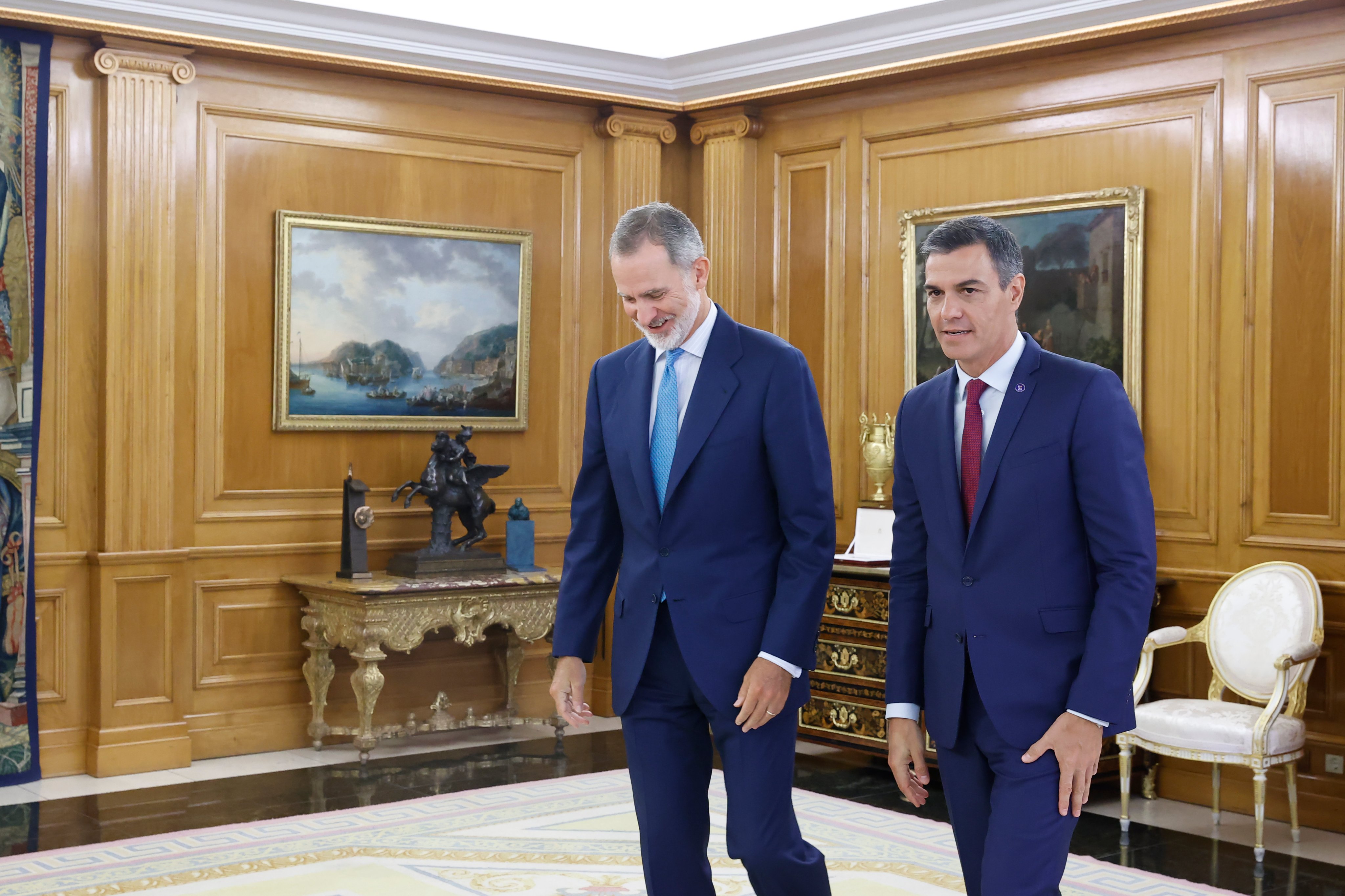 Felipe Vi recibe en Zarzuela a Pedro Sánchez. Casa Real