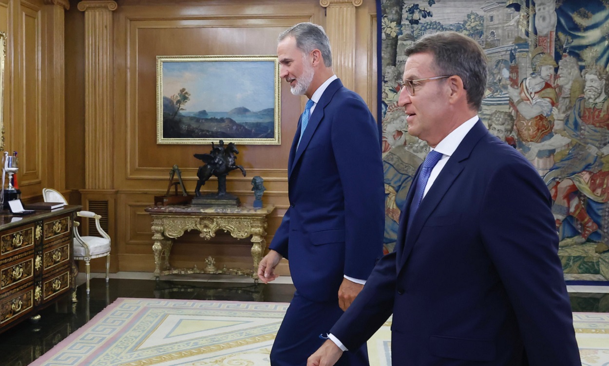 Feijóo con Felipe VI. Casa Real