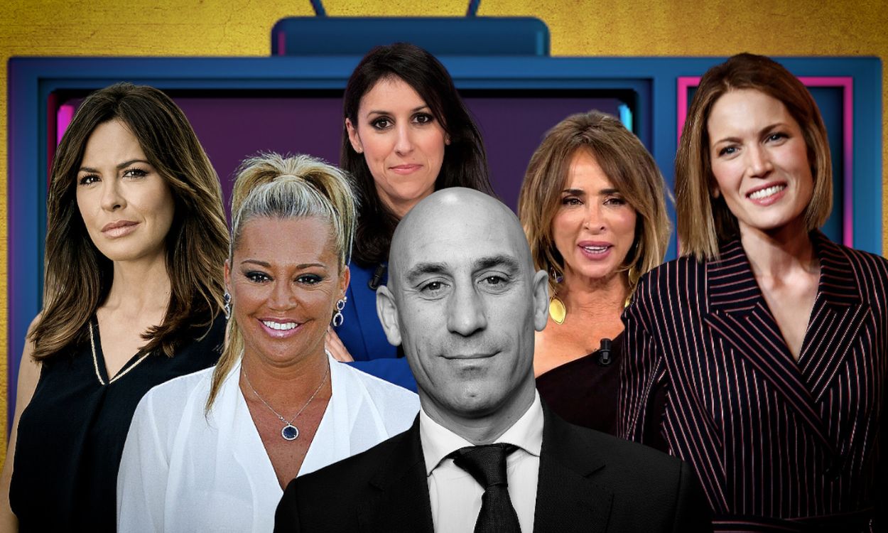 Todas las mujeres de la televisión que claman contra el 'machista y misógino' Rubiales. Elaboración propia