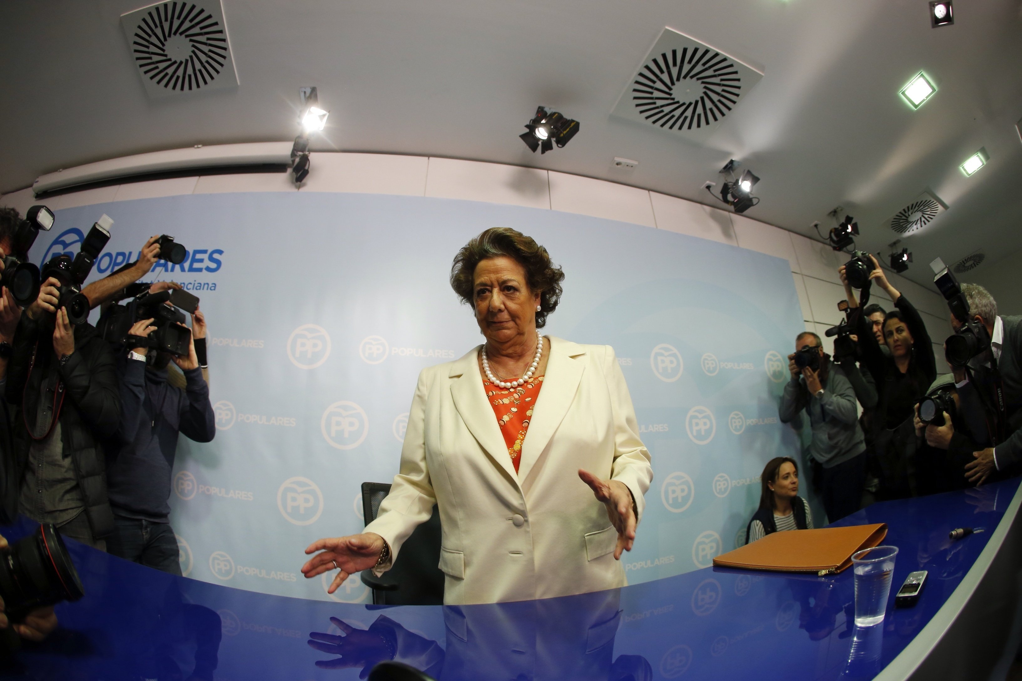 Rita Barberá durante una rueda de prensa