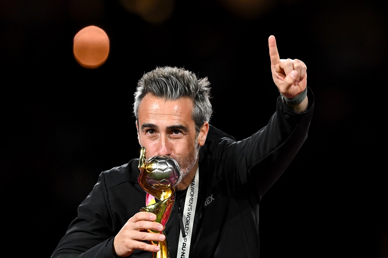 Jorge Vilda celebrando el mundial de la selección femenina de fútbol. EP