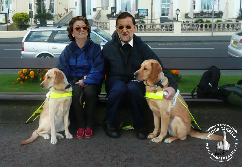 Rita Barberá y Mariano Rajoy, fichados por la ONCE. HUMOR CANALLA @jcarlos2001