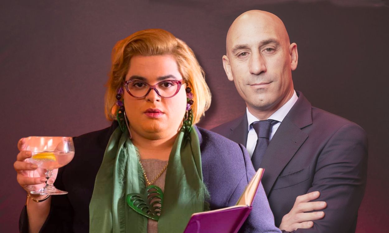 Las redes rescatan una escena de Paquita Salas para compararla con el caso Rubiales. Elaboración propia.