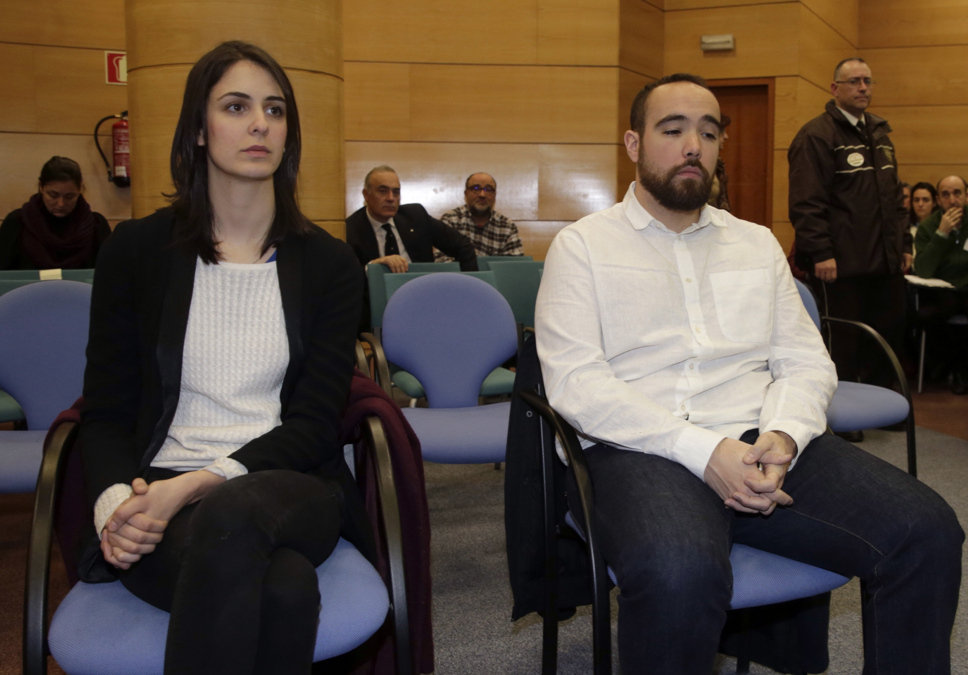 La portavoz del Ayuntamiento de Madrid, Rita Maestre, durante el juicio por el incidente de la capilla de la Complutense.