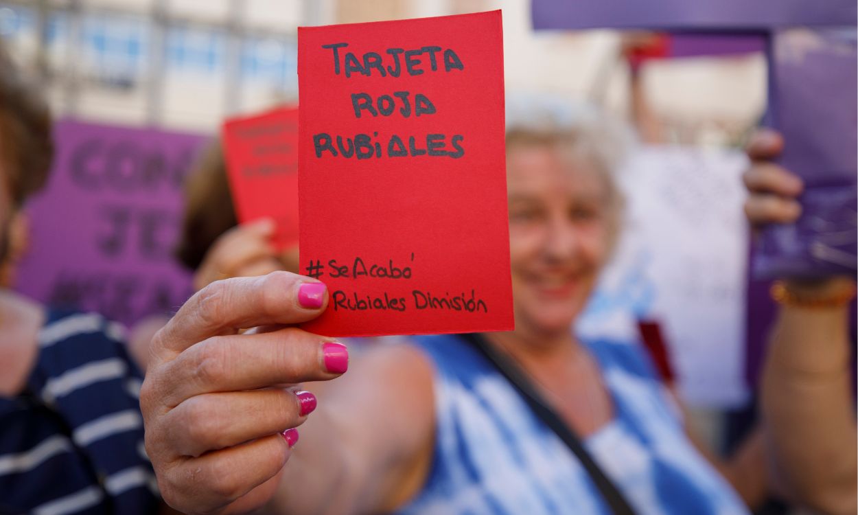 Manifestación feminista en apoyo a Jennifer Hermoso en Motril (Granada). EP.