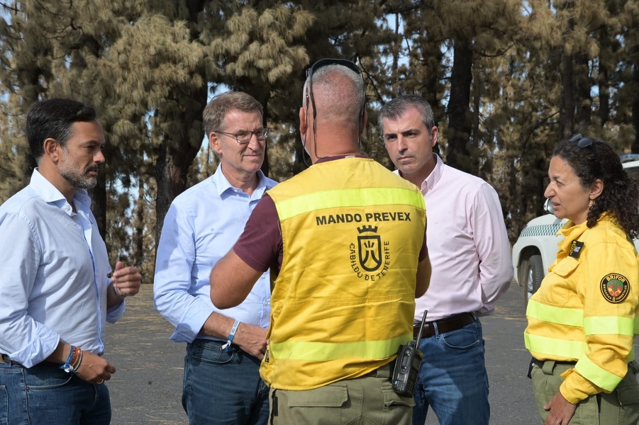 Alberto Núñez Feijóo, en Tenerife este martes. X.