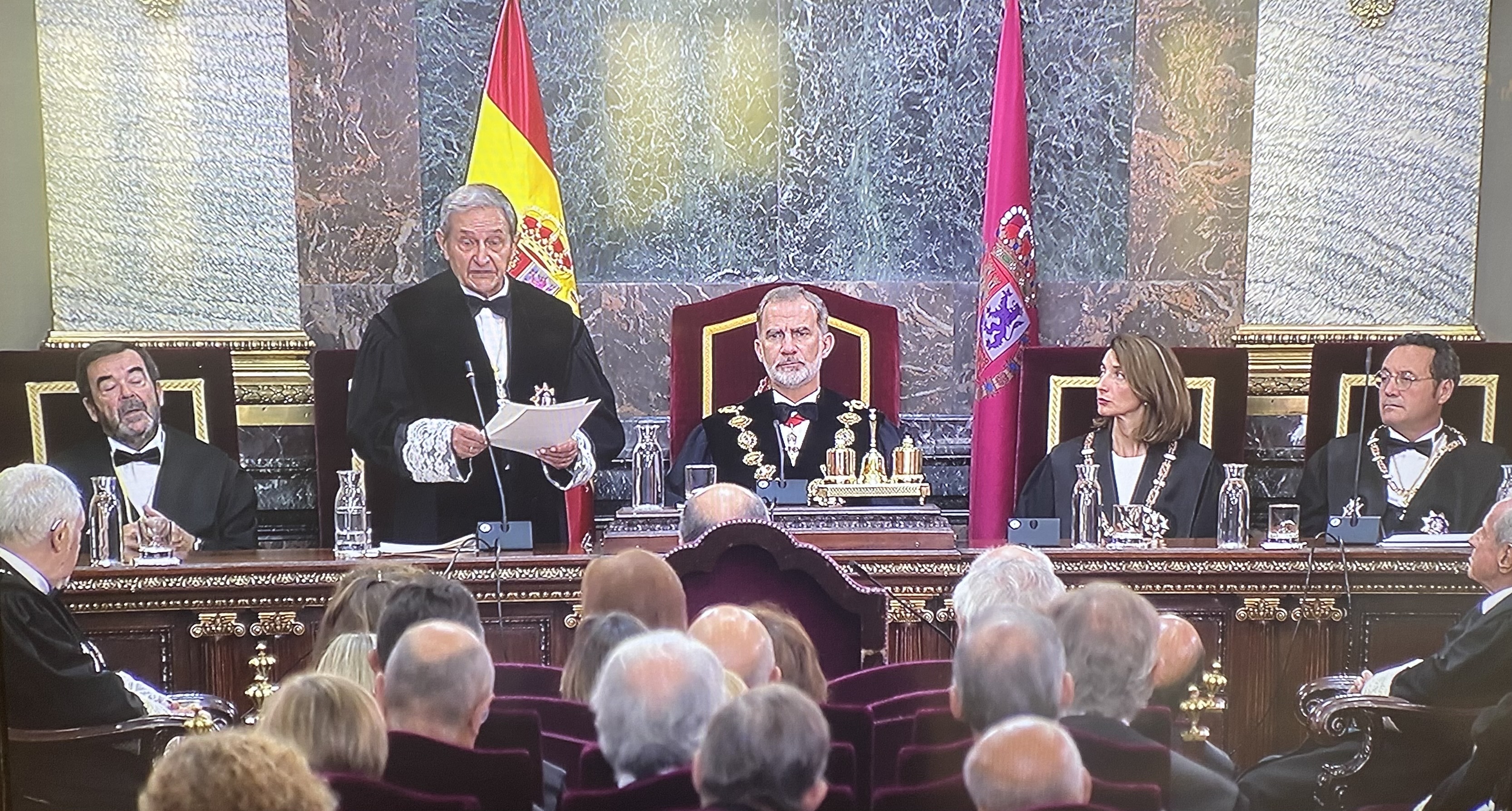 Imagen de Marín Castán durante la apertura del año judicial.