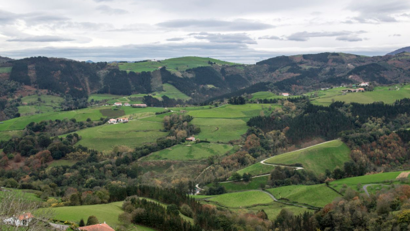 Vista del Parque Natural de Pagoeta ubicado en la provincia de Guipúzcoa. Canva