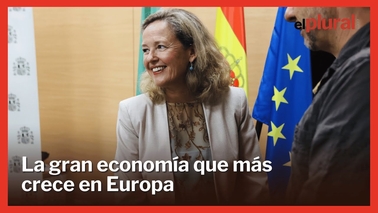 Nadia Calviño celebra el nuevo dato de crecimiento de España.