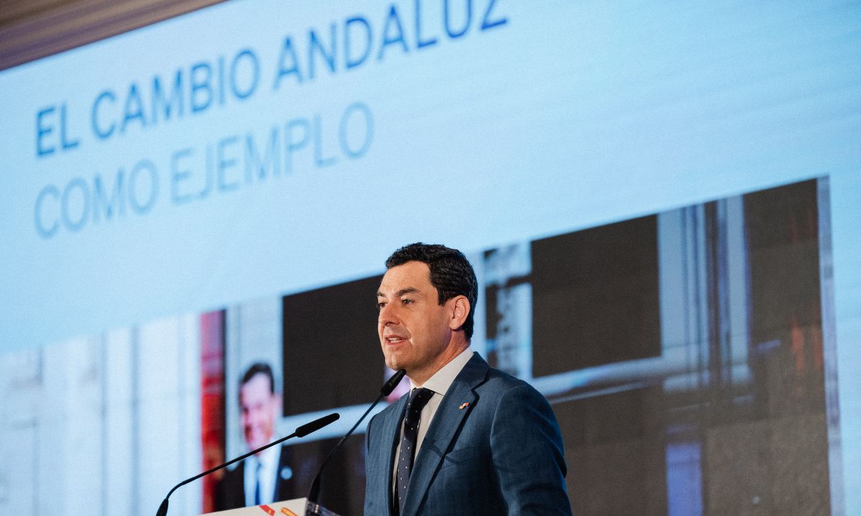 El presidente de Andalucía, Juan Manuel Moreno Bonilla, en una imagen de archivo. EP.