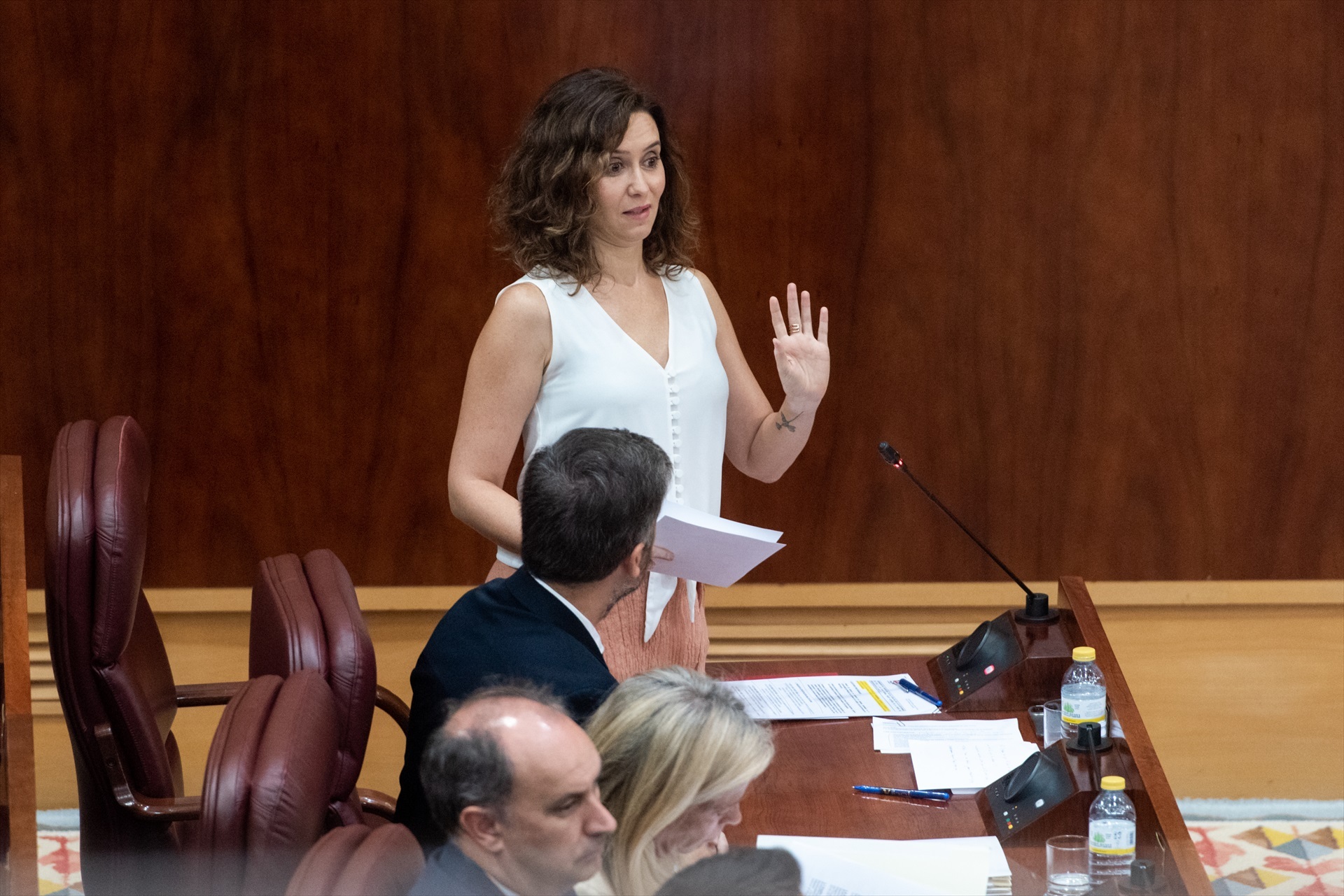 Isabel Díaz Ayuso en la primera sesión de control al Gobierno de la Asamblea de Madrid.