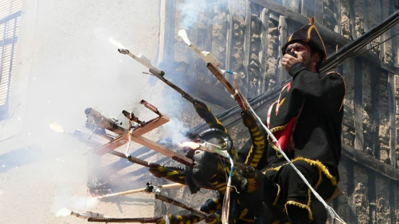 Imagen de la representación de La Loa en el pueblo La Alberca, Salamanca. laalberca.com