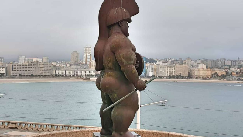 "El guerrero" o "Soldado romano" en el Domus de A Coruña