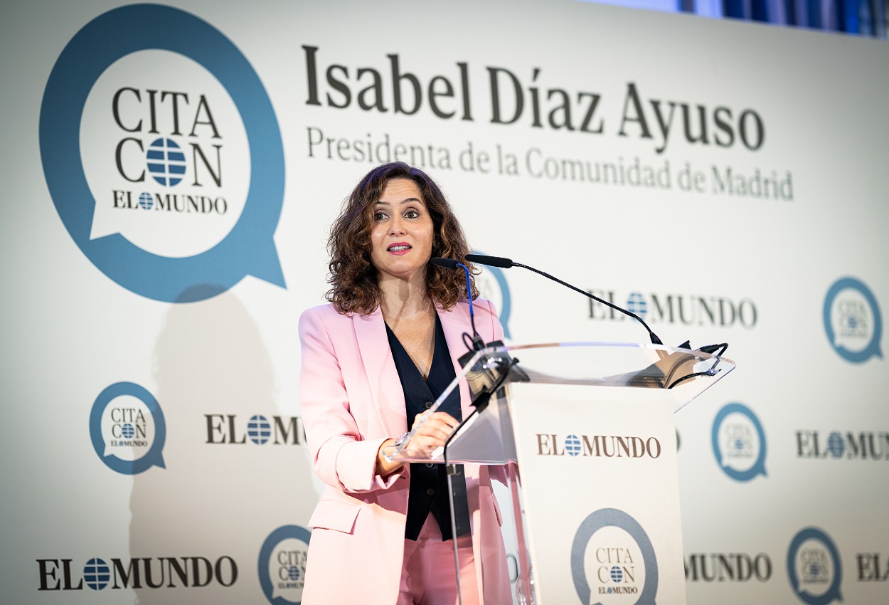 Isabel Díaz Ayuso en un acto de 'El Mundo'