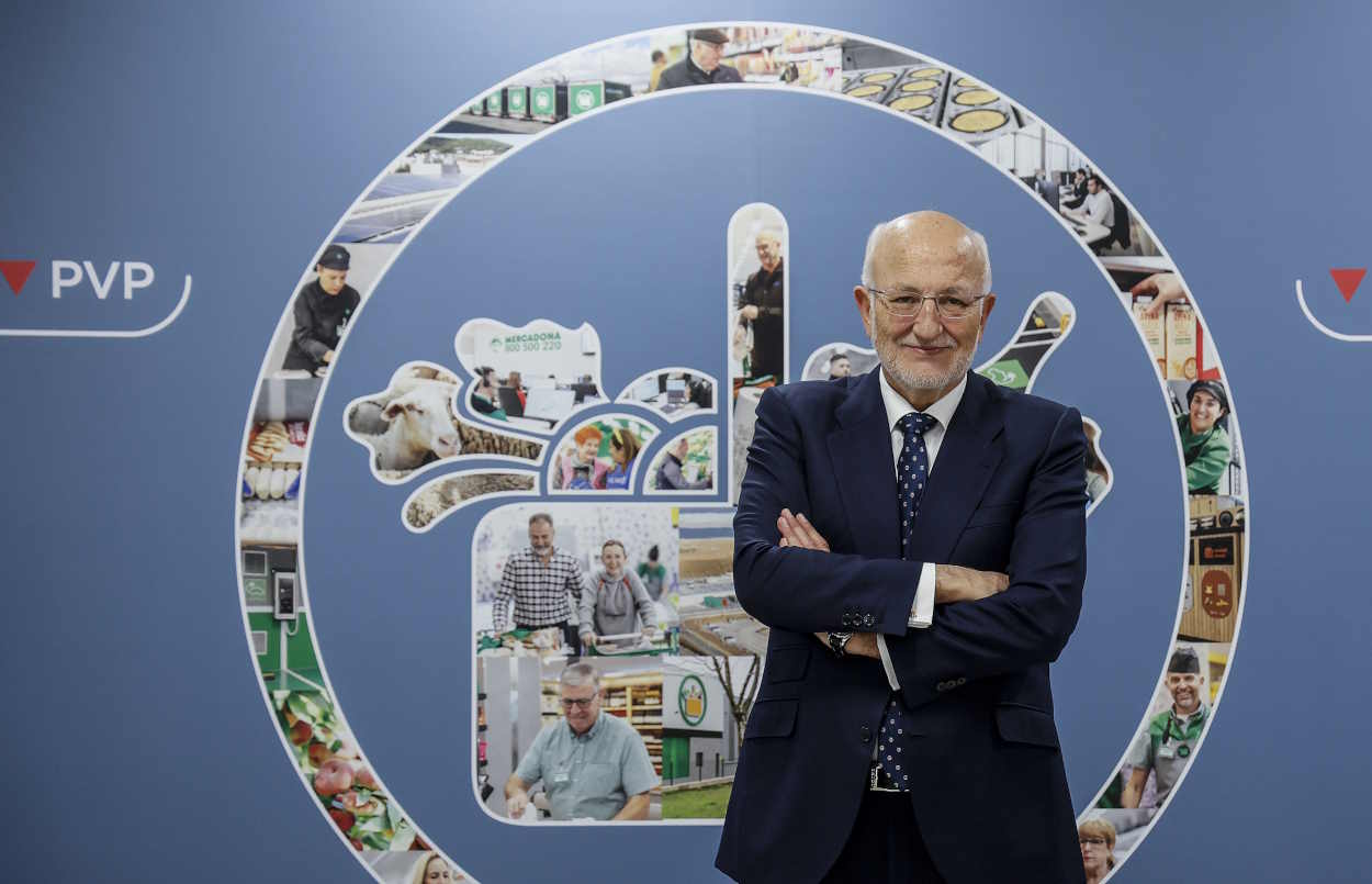 Juan Roig, presidente de Mercadona, durante la presentación de resultados. EP