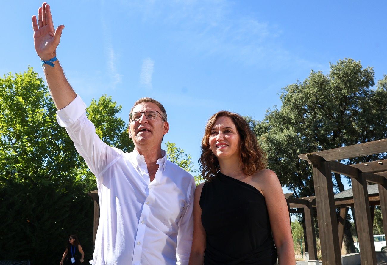 Alberto Núñez Feijóo e Isabel Diaz Ayuso en la apertura del curso político en Madrid