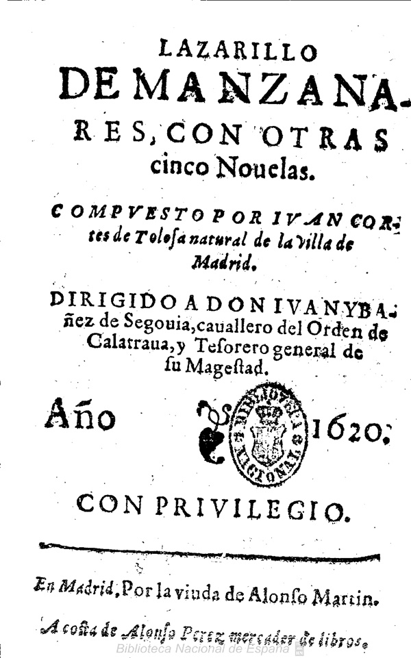 Portada del Lazarillo de Manzanares Portada del Lazarillo de Manzanares