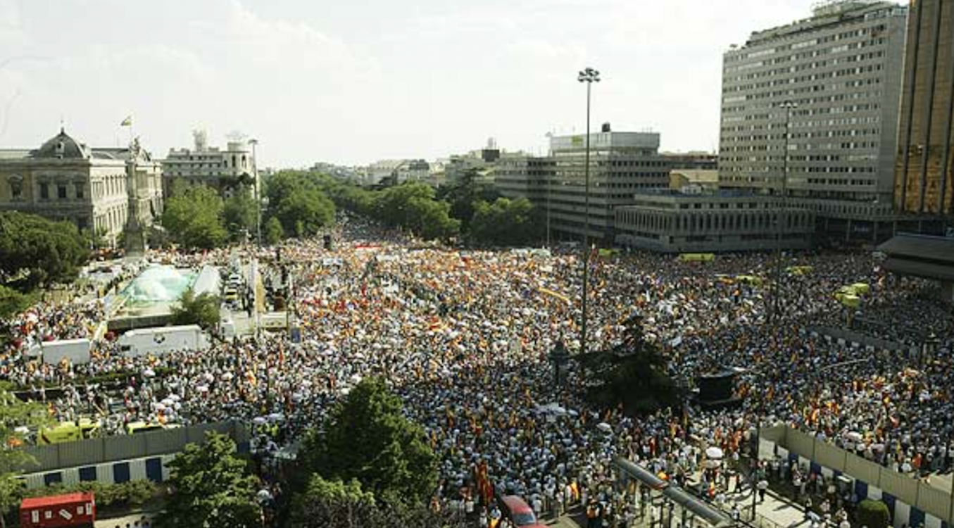 Manifestación del PP contra Zapatero. EP