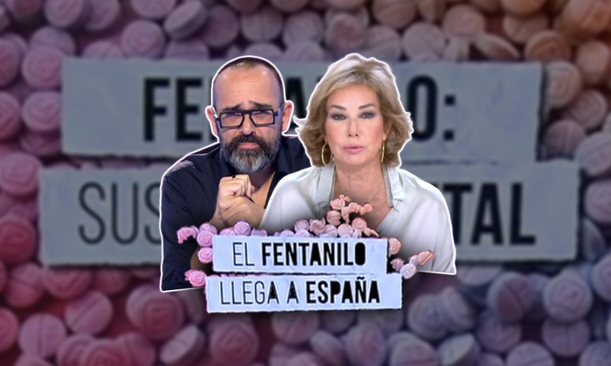 Alarma mediática ante la falsa llegada del fentanilo a España, con la crítica de Risto Mejide a Ana Rosa. Elaboración propia