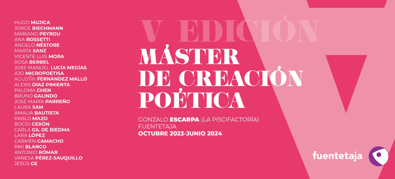 Cartel de la V Edición del Máster de Creación Poética