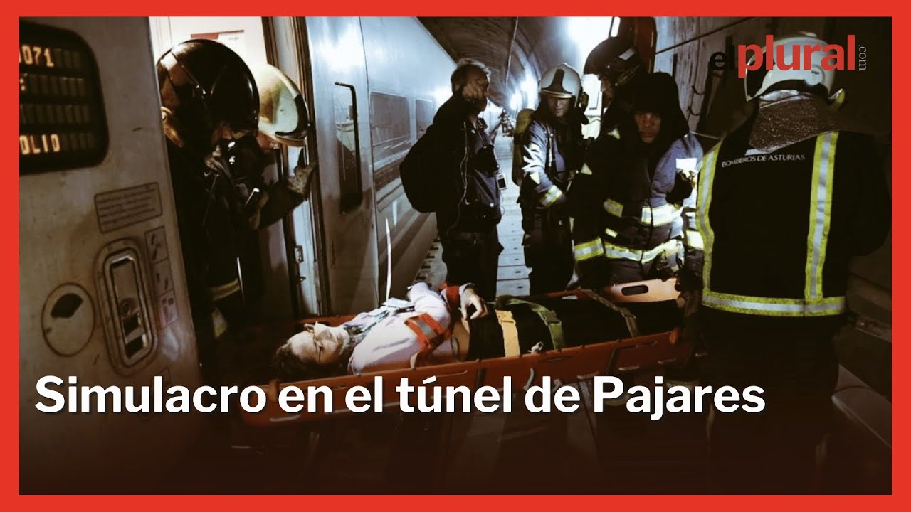 Simulacro en el túnel de Pajares