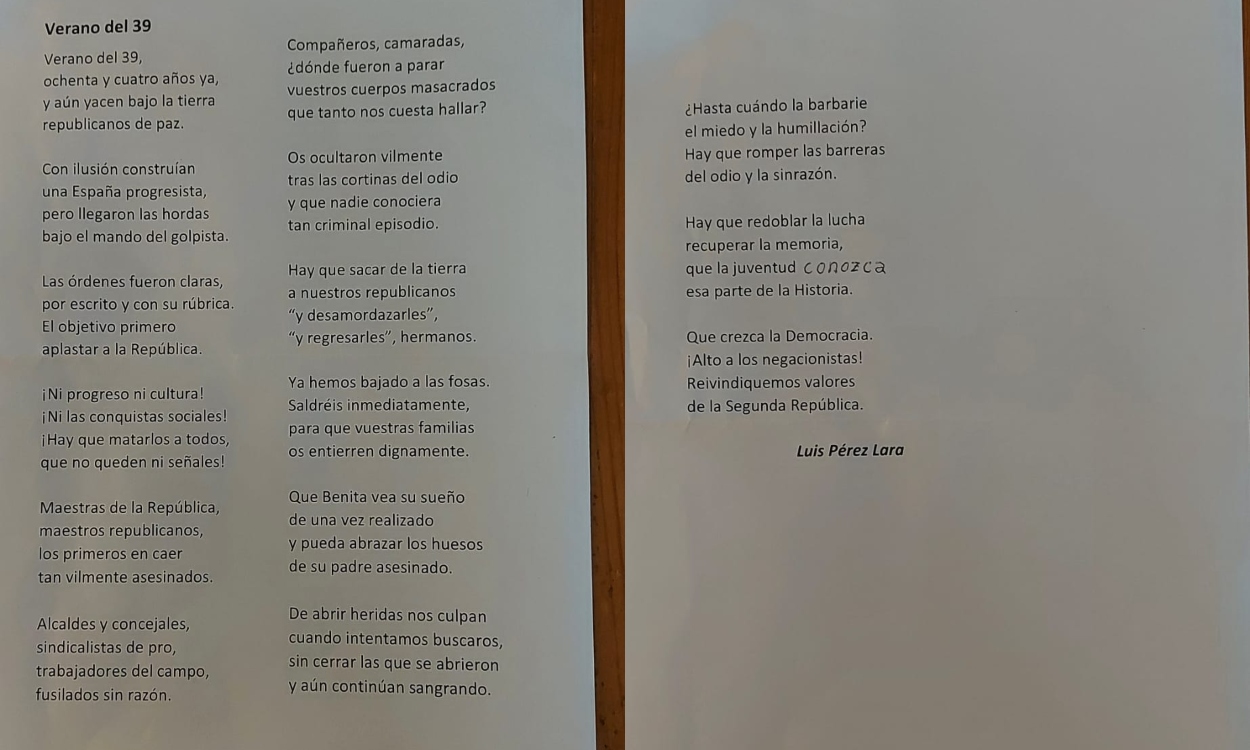 Poema de Luis Pérez Lara