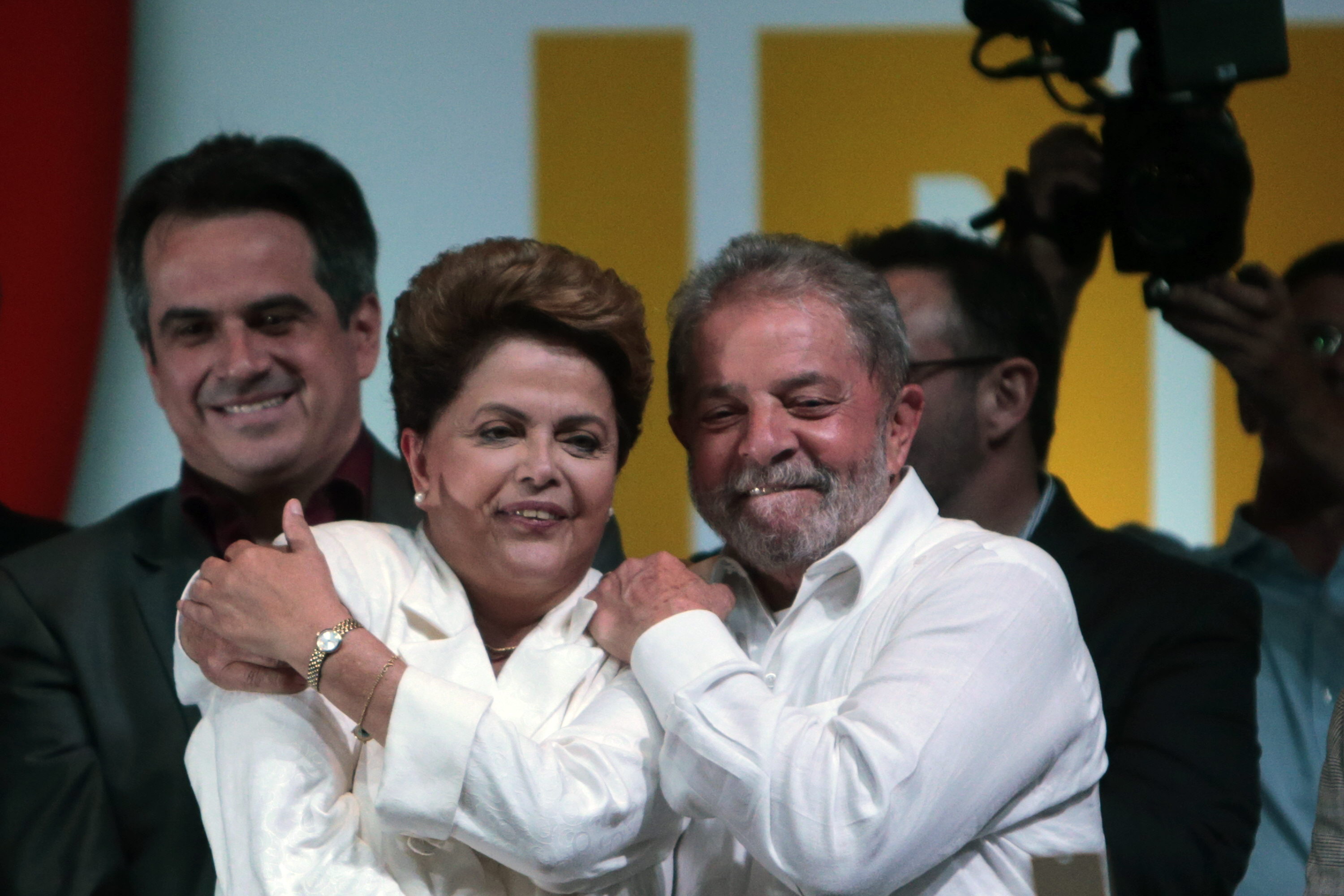 Lula Da Silva y Dilma Rousseff, durante un acto público