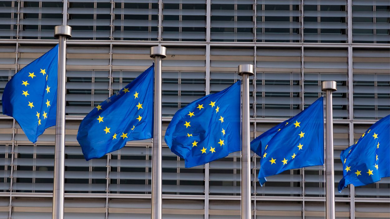 Bandera oficial de Europa. EP.