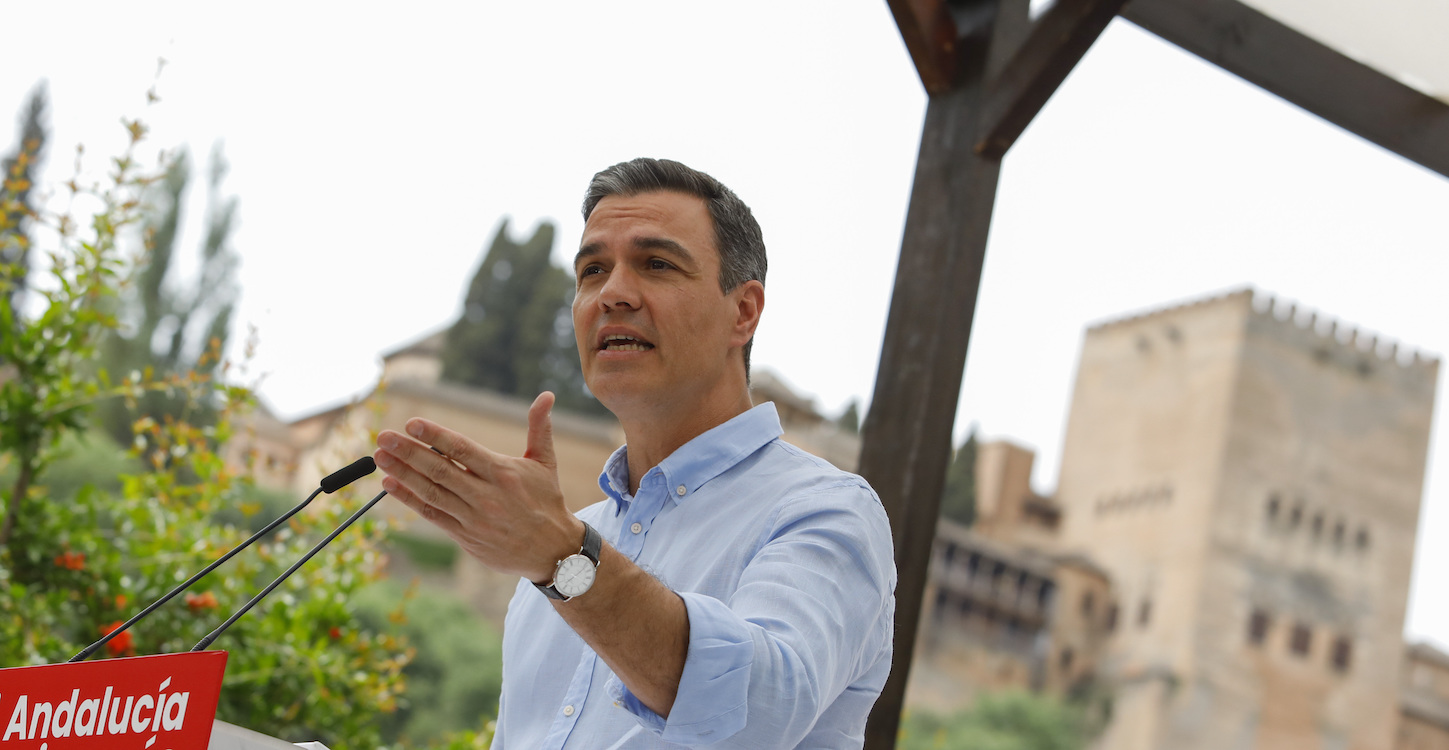 Pedro Sánchez en Granada en una foto de archivo. EP