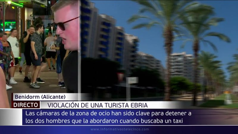 Ebrio exaltado en 'Informativos Telecinco'. Mediaset España