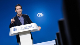El portavoz del PP y vicesecretario de Cultura y Sociedad Abierta, Borja Sémper, en rueda de prensa. EP