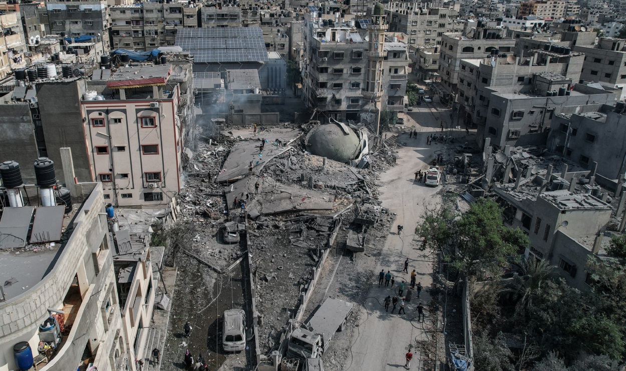 Vista aérea de Gaza tras el bombardeo israelí. EP.